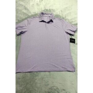 01. Algo Performance Men's Large Purple SPF 40 Moisture Wicking Polo Shirt NWT